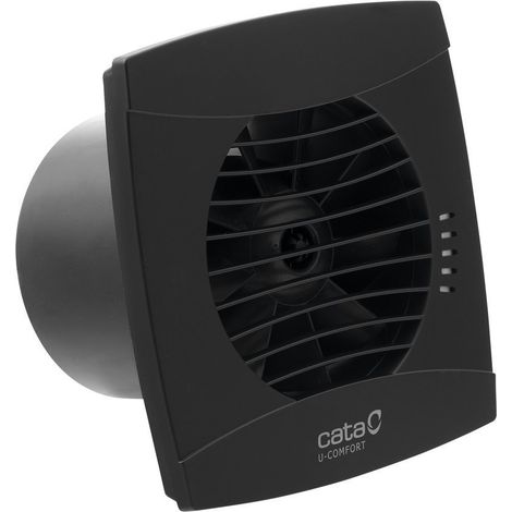 Ventilateur de salle de bain UC-10 TH automatique 8W, tuyau 100mm, noir (1/2)