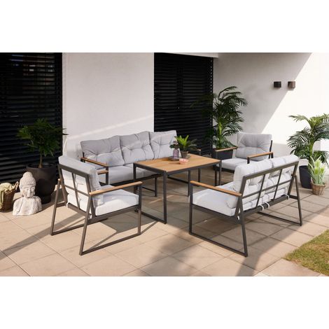 Primaster Gartenmöbel-Set Salina Stahl 5-teilig Lounge Set (1/3)