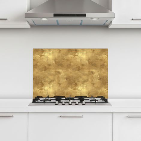 CRÉDENCE CUISINE Industriel - Texture - Or 60x40 cm (1/5)
