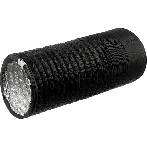 Tuyau De Ventilation - 1 Pièce - PVC Et Aluminium - Diamètre 200 mm Longueur 3 m - Pour Climatisation Et Extracteur - Noir (1/5)