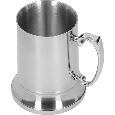 Mug en acier inoxydable argenté avec anse, idéal pour les bars et hôtels, verre à cocktail, 450 ml (1/5)