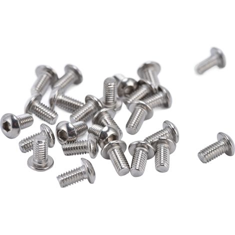Lot de 100 vis à tête bombée à six pans creux M4 acier galvanisé pour industrie mécanique de précision modèle 2802-0004-0008 (1/5)