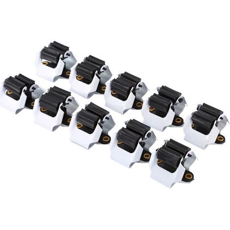 Support mural pour balais et vadrouilles de cuisine – Lot de 10 pièces en acier inoxydable, rangement compact et design moderne