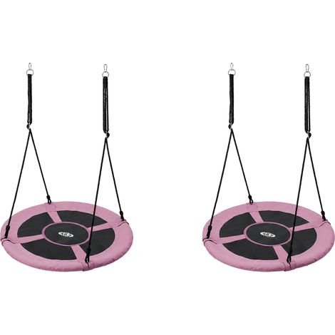 Pink Saucer Swing – Outdoor Fun for Kids, 2-Pack (1/5)