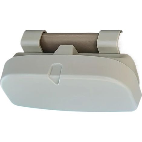 Étui à lunettes de voiture, boîte à lunettes de soleil, cadre de rangement pour pare-soleil, installation non destructive, boîte à lunettes de voiture générale (Beige) (1/5)
