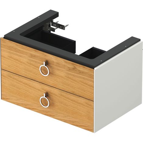 Duravit Tulip blanco, mueble de baño colgado en la pared, anchura