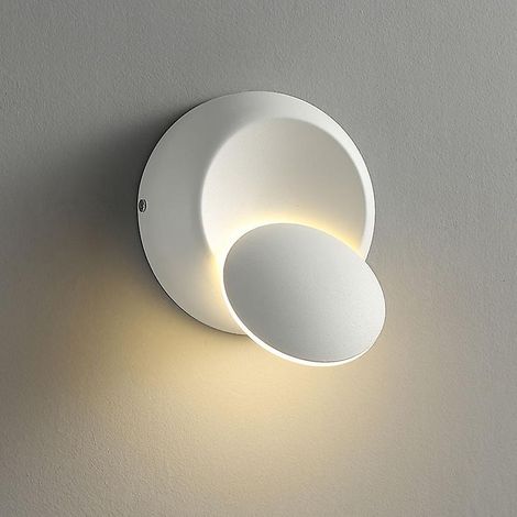 Applique murale blanche moderne avec rotation à 360 degrés pour chambre, salon, couloir et escalier (1/4)