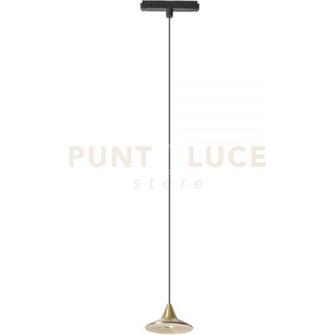 LIVORNO S - SOSPENSIONE COLORE ORO PER BINARIO 48V INCASTRO MAGNETICO LED 3000K 325LM 7W