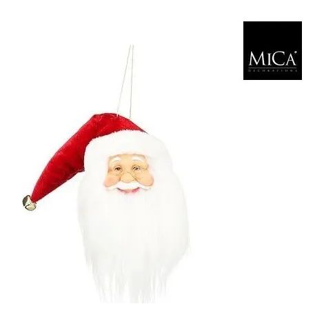 Testa di Babbo Natale decorativa 12 × 6 × H35 cm