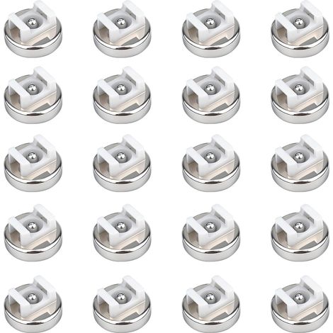Packung mit 20 magnetischen Kabelclips, 16 mm/20 mm/25 mm Basis, multifunktionaler Kabelhalter für die elektrische Verkabelung in Haushalt, Büro und Schifffahrt (16 mm für 8 kg)