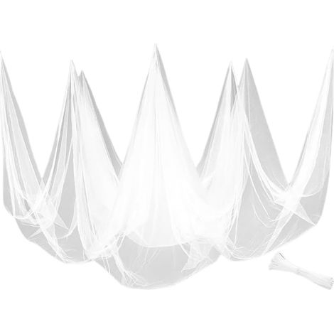 Moustiquaire de Jardin, filet anti oiseaux, Filet de Protection Contre Les Mouches, Les Oiseaux, la Chasse et Les Plantes aveugles (Blanc, 4 x 2.4 m) (1/5)