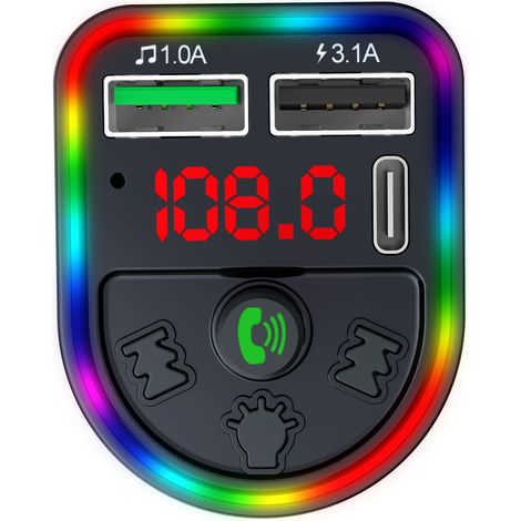 New F21 Voltage Detection Car MP3 Bluetooth Player USB Fast Charger Car FM Transmitter (1/4)