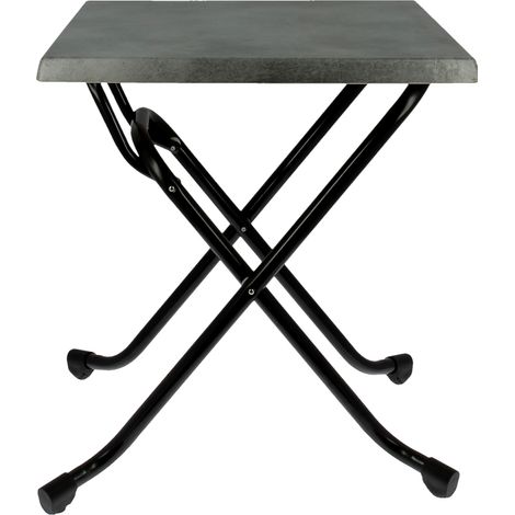 Table pliable 60x60cm plateau stratifié moulé modèle TABLE COPPER pied Biarritz