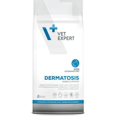 Alimento seco para perros Vet Expert Dermatosis con conejo, 2 kg, para pelaje y piel