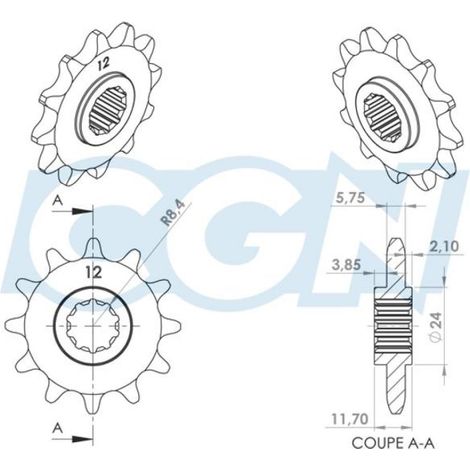 teknix zahnrad für motorrad gilera 50 gsm vor 2000 12 zähne nicht (1/3)