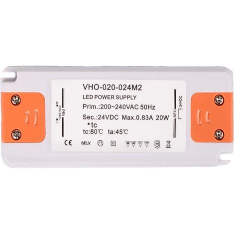 Alimentatore trasformatore per LED - 20 W, 12 V CC, 1,67 A - Tensione costante per strisce LED e lampadine LED G4, MR11, MR16 (1/3)