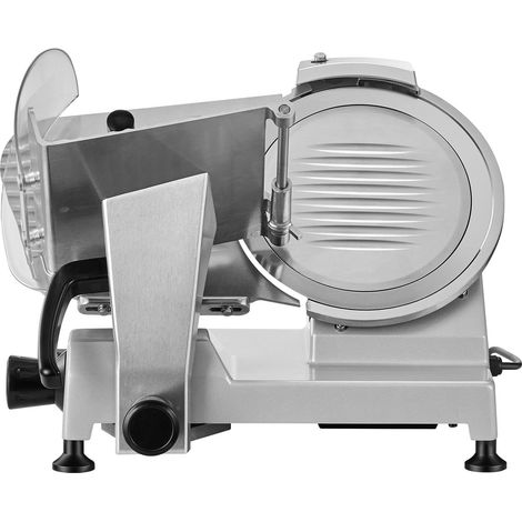 Trancheuse à viande électrique 240W, lame acier 250mm, épaisseur réglable 0-12mm, affûteur intégré, pour viande, jambon, baguette et steak. (1/5)