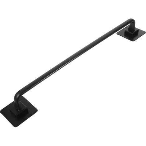 Porte-s 45 cm, noir, amovible, sans perçage, pour cuisine et toilettes (1/5)