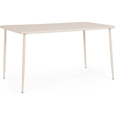 Tavolo da Giardino Acciaio Tortora Moderno 140x80 cm - THARNIS (1/5)