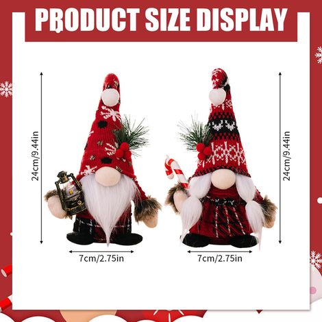 Decorazione natalizia in peluche, decorazione natalizia in peluche a forma di elfo alta 24 cm, decorazione originale per albero di Natale con bambole scandinave fatte a mano o etichette regalo (1/4)