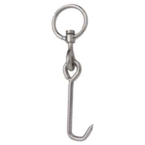 Gancio Girevole Snodato con Anello 220 x 6 mm 10 Pezzi (1/2)