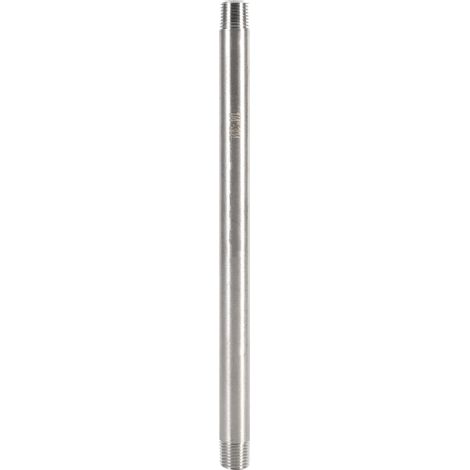 Raccord fileté mâle x mâle en acier inoxydable 304 pour tuyau (1/4") (1/2)