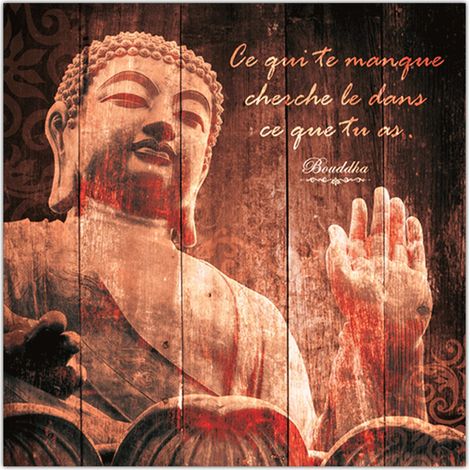 Cadre Bouddha avec citation