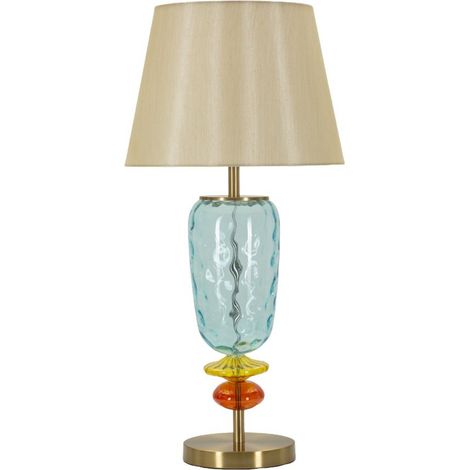 Lampada da tavolo Colorful in ferro, vetro e tessuto multicolore (1/5)