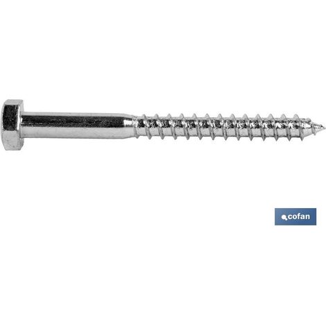 Pack de 50 Vis DIN-571 Zincées M-10 x 120 mm