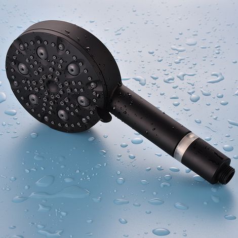 Pommeau de douche à main avec 10 modes de jet, jet puissant, utilisable à la maison, à la salle de sport ou sous la douche. (1/4)