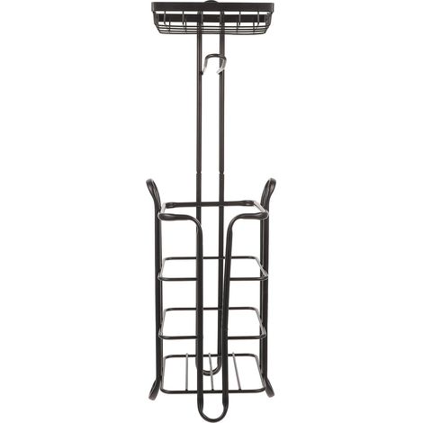 Porte-papier toilette vertical, structure en fer noir, conception (1/5)