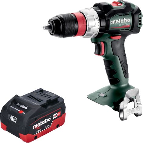 Taladro atornillador a batería Metabo BS 18 LT BL Q 18 V 75 Nm sin escobillas + 1x batería LiHD 5,5 Ah - sin cargador