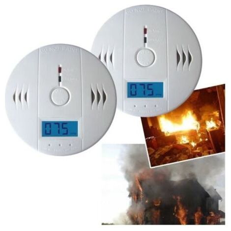 2x Détecteur de gaz Monoxyde de Carbone CO Alarme Avertisseur Certifié CE-RAPANDA (1/4)