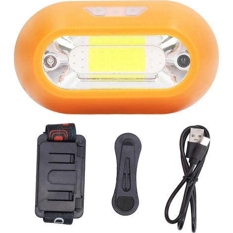 USB-wiederaufladbare Stirnlampe mit rotem Licht (300 lm), tragbar, magnetisch, superhell, COB-Blitzlicht