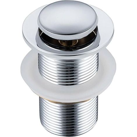 Bonde d'évier avec trop-plein, Bonde universelle avec clapet anti-retour pour lavabo, Bonde d'évier avec trop-plein (sans trou) (1/3)