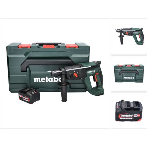 Metabo KH 18 LTX 24 Akku Kombihammer 18 V 2,1 J SDS plus + 1x Akku 4,0 Ah + metaBOX - ohne Ladegerät