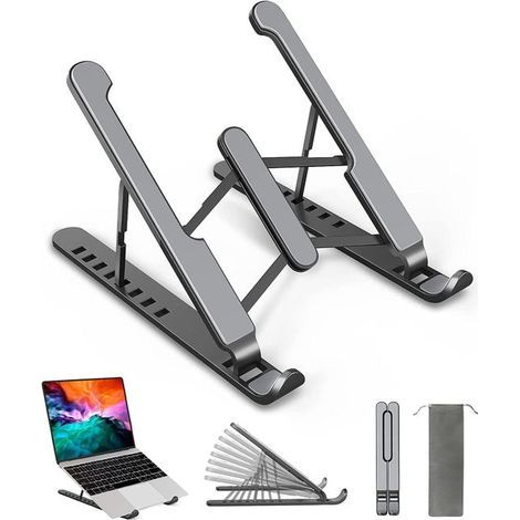 Laptop stand, 6-level adjustable stand, non-slip silicone baseHigh quality, the ideal choice for families. (1/5)