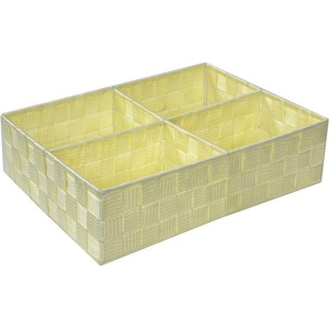 Cassetto poliestere crema 4 scomparti cm 37x27h10