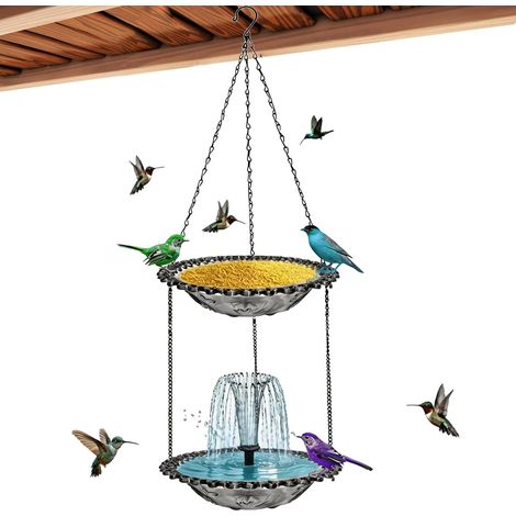 Fontaine Solaire pour Bain d'oiseaux Bassin Cascade Résistant aux  Fontaine Oiseau Solaire pour Terrasse Jardin Piscine Balcon Cour Extérieure Aménagement Pays (1/5)