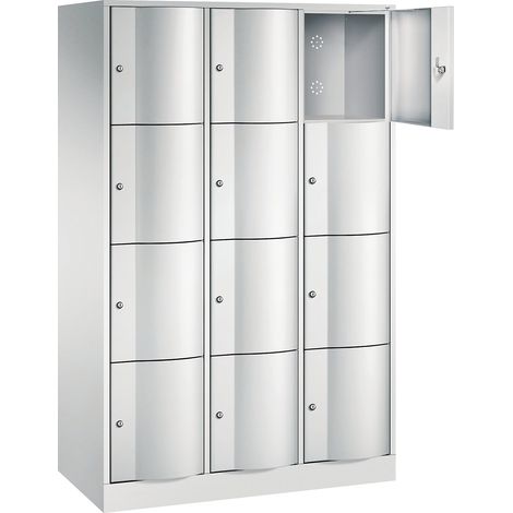 C+P, Armoire à quatre casiers Resisto, 3 compartiments, gris (1/5)