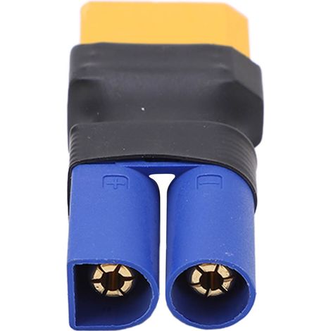 Adaptateur XT90 femelle vers EC5 mâle à facteur de sécurité élevé, petit convertisseur portable XT90 femelle vers EC5 mâle pour modèles réduits de voitures radiocommandées (1/5)