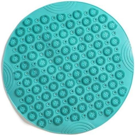Tapis de Bain de Massage Rond Tapis Douche Antidét Tapis de Salle de Bain Tapis de Douche Lavable en Machine Tapis de Baignoire avec Trous de Drainage et Ventouses,55x55cm,Vert, 1pcs (1/4)