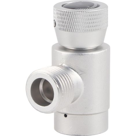 Ortviai Adaptateur de recharge CO2 pour bouteille Soda Stream – Connecteur CGA320 en aluminium argenté, 6 cm (1/4)