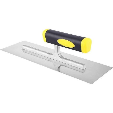 Truelle à plâtre professionnelle, truelle à main en acier inoxydable pour enduire et lisser les joints de carrelage, outil de pose de carrelage avec poignée ergonomique (300 mm) (1/5)