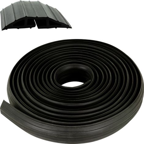 Novap – Passe-câble caoutchouc noir antidérapant 9 mètres – Résistance 40 tonnes – Installation facile – 6101253 (1/3)