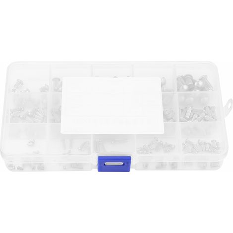 Assortiment de 250 rivets pleins à tête ronde et tige moletée en acier inoxydable M2-M5 (1/5)