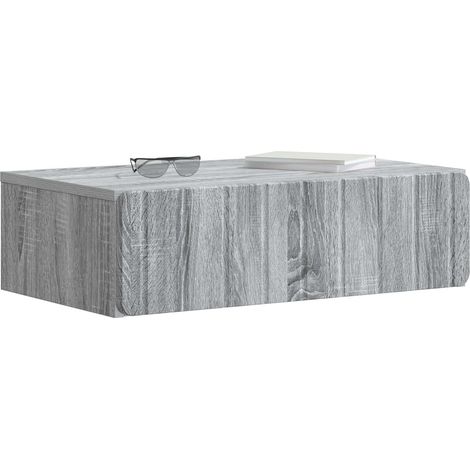 Maison Exclusive - Tavolino da Parete Laterale Grigio Sonoma 59 x 34,5 x 17 cm