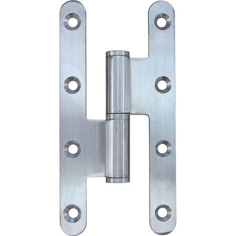 Paumelle inox 140 x 55 mm – Sens gauche – Pour bois dur – Installation rapide – Accessoire durable pour meuble