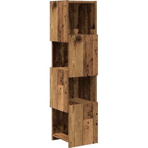 Maison Exclusive - Mobile angolare Legno vecchio 25,5x25x102cm Legno multistrato