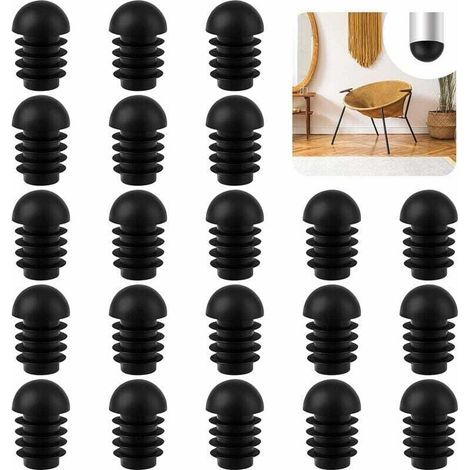50 tapas para patas de silla, tapones redondos para tubos de sillas, protectores para patas de sillas, tapas de inserción redondas para patas de sillas para proteger los muebles (19 mm) (1/4)